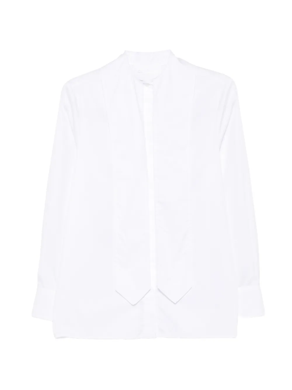DONDUP tie-detail long-sleeve shirt - White