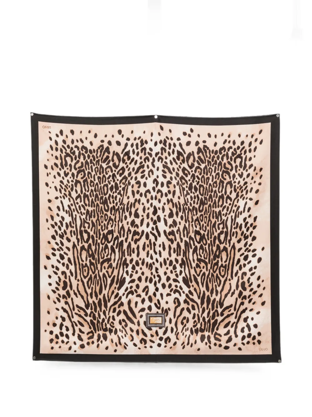 LIU JO leopard-print square scarf - Nude