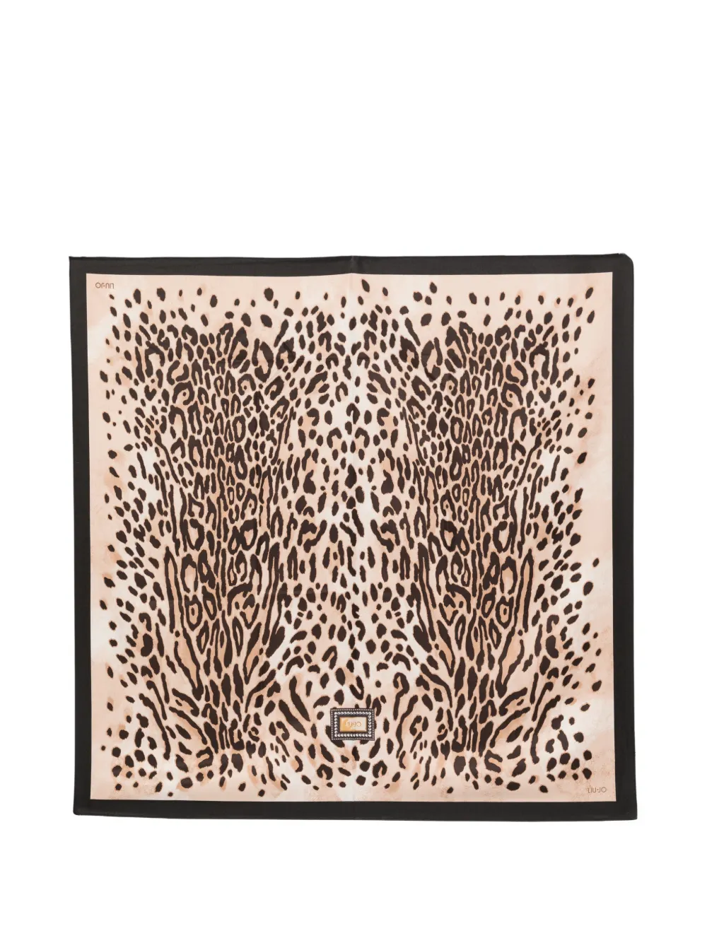 LIU JO leopard-print square scarf - Toni neutri