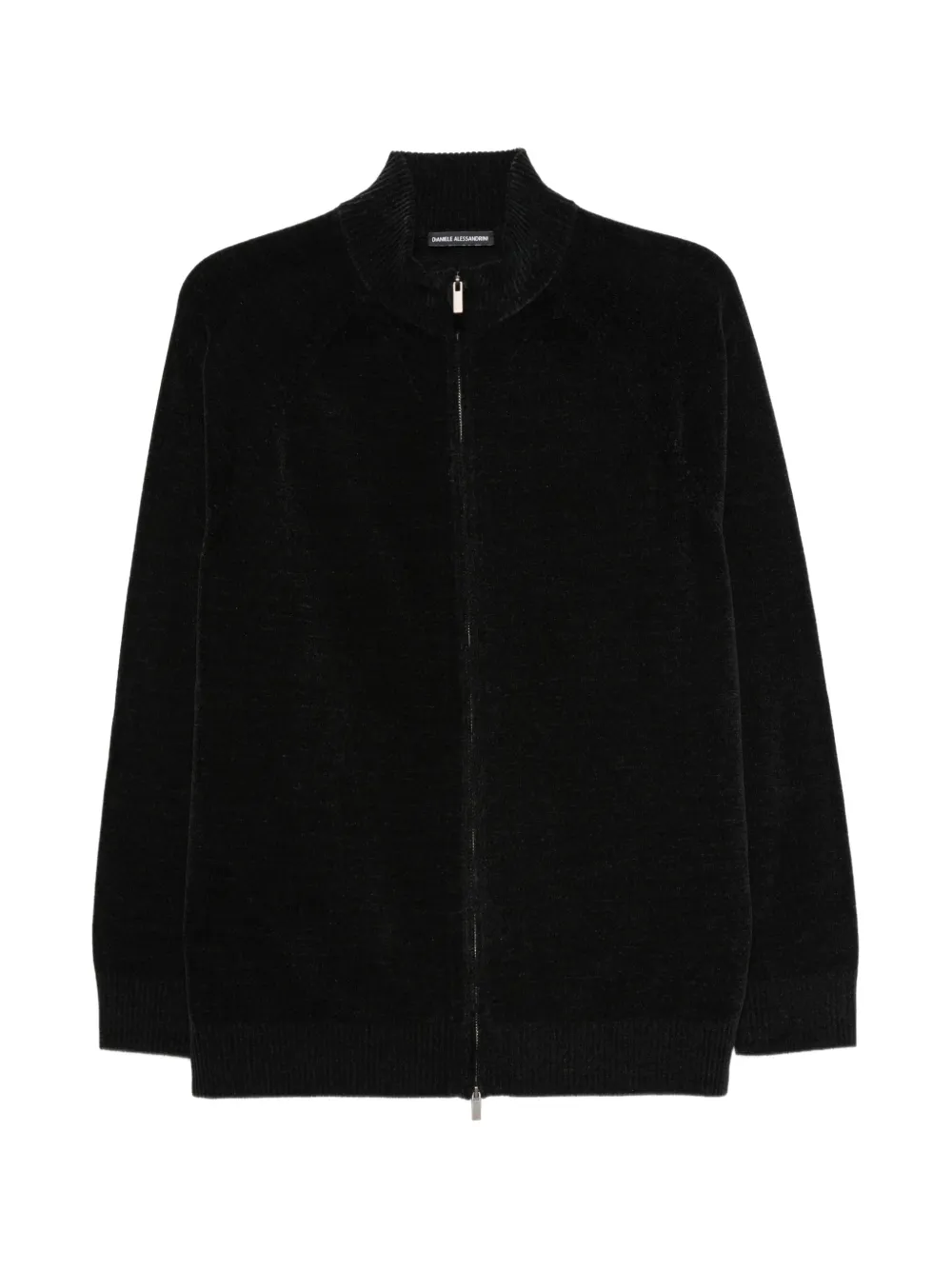 Daniele Alessandrini zip-up ribbed-trim cardigan - Nero