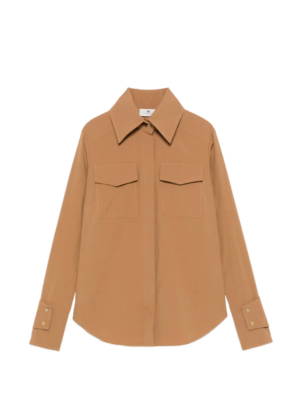Elisabetta Franchi flap-pockets long-sleeve shirt - Neutrals