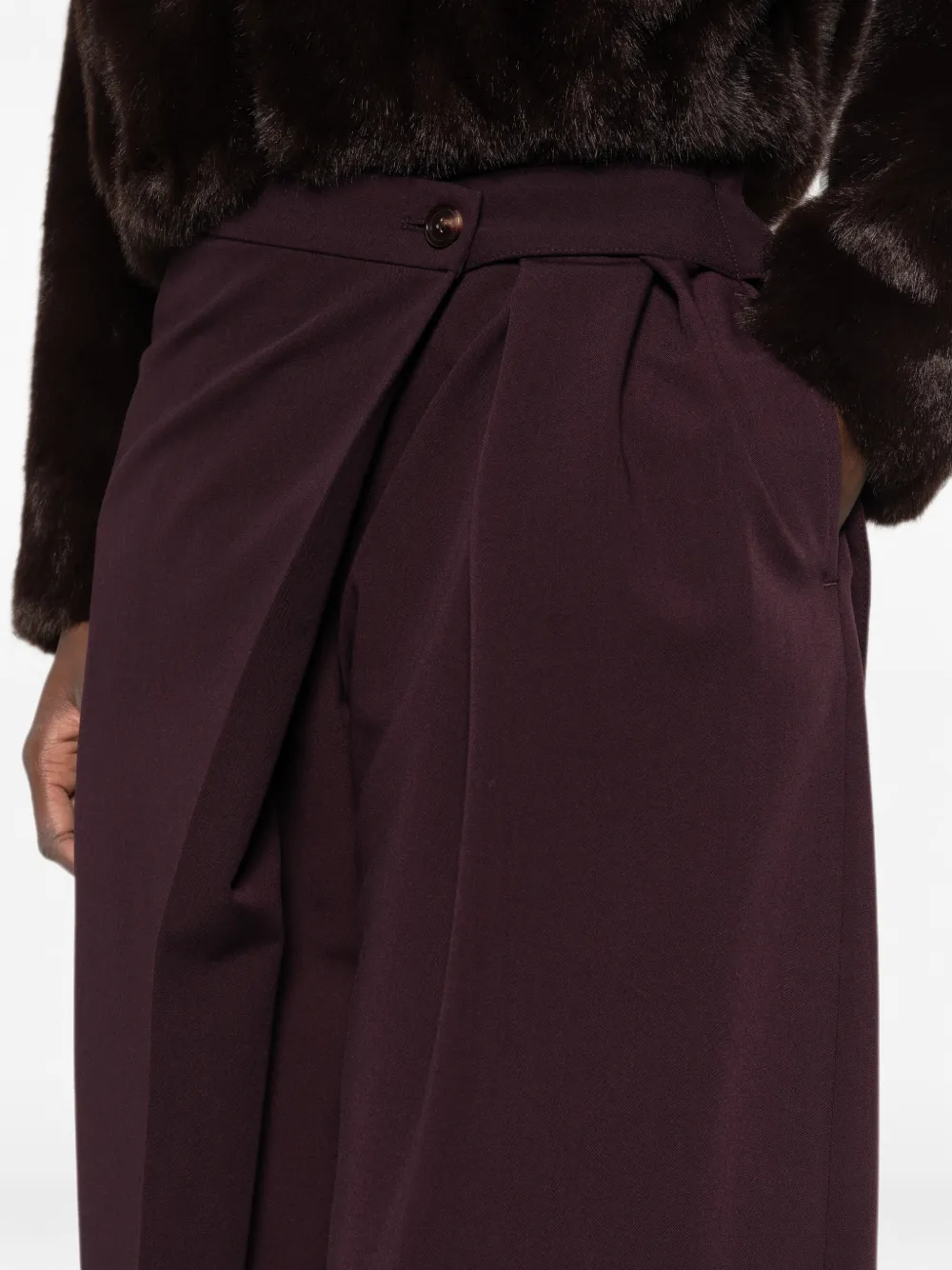 PINKO Broek met wikkel-effect Rood