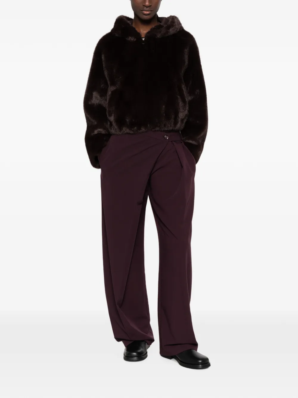 PINKO Broek met wikkel-effect Rood