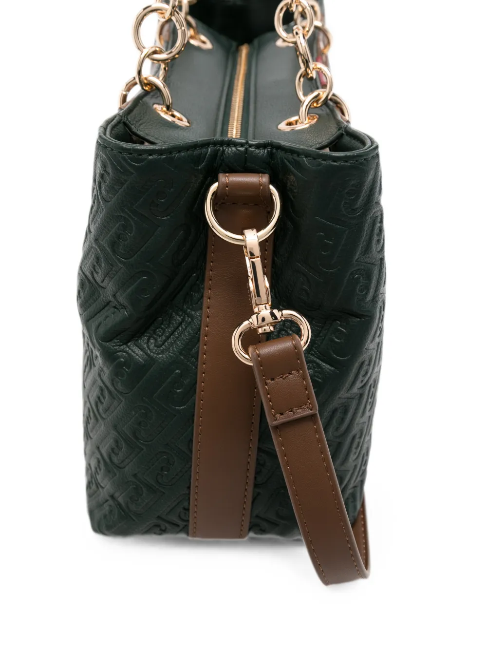 LIU JO Shopper met monogram-reliëf en vlakken Groen