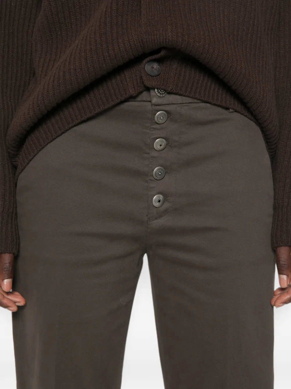 DONDUP Nima cropped broek Groen