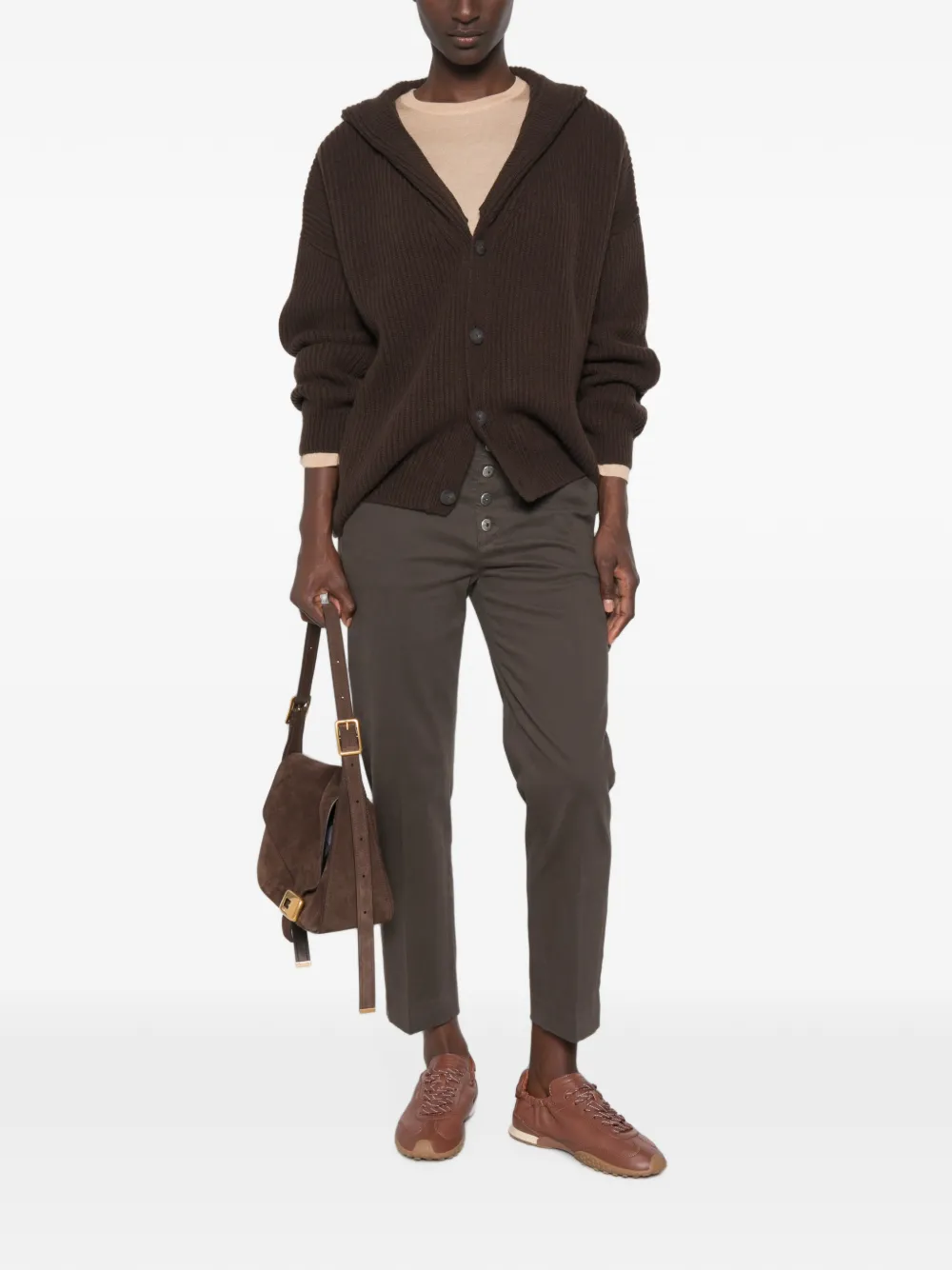 DONDUP Nima cropped broek Groen