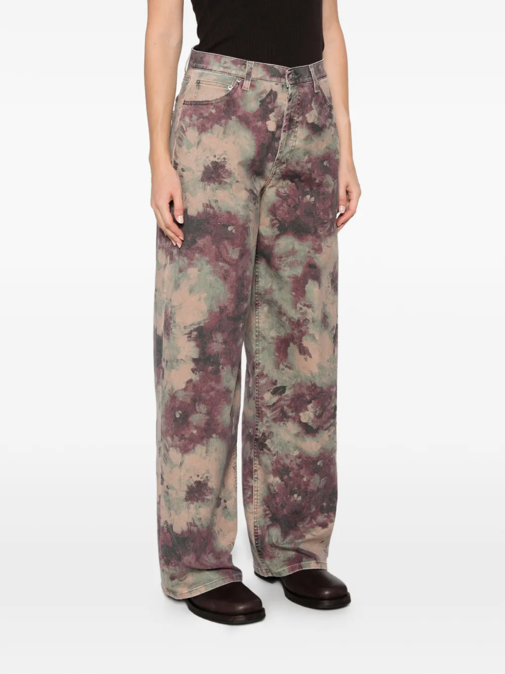 DONDUP Jeans met tie-dye print Groen