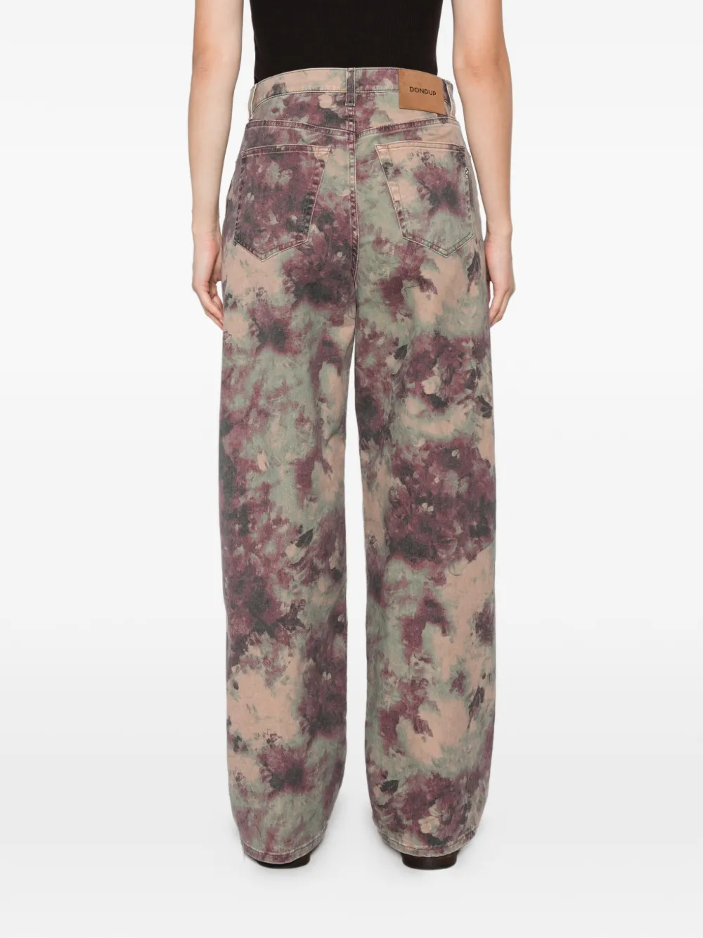 DONDUP Jeans met tie-dye print Groen