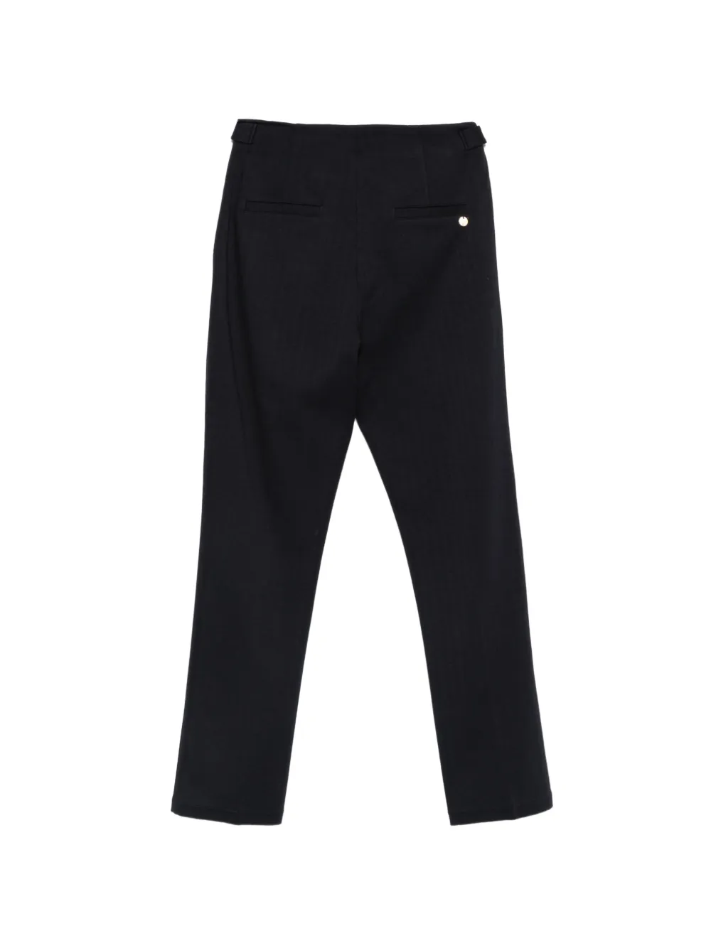 LIU JO Broek met visgraat-patroon en knoopdetail Blauw