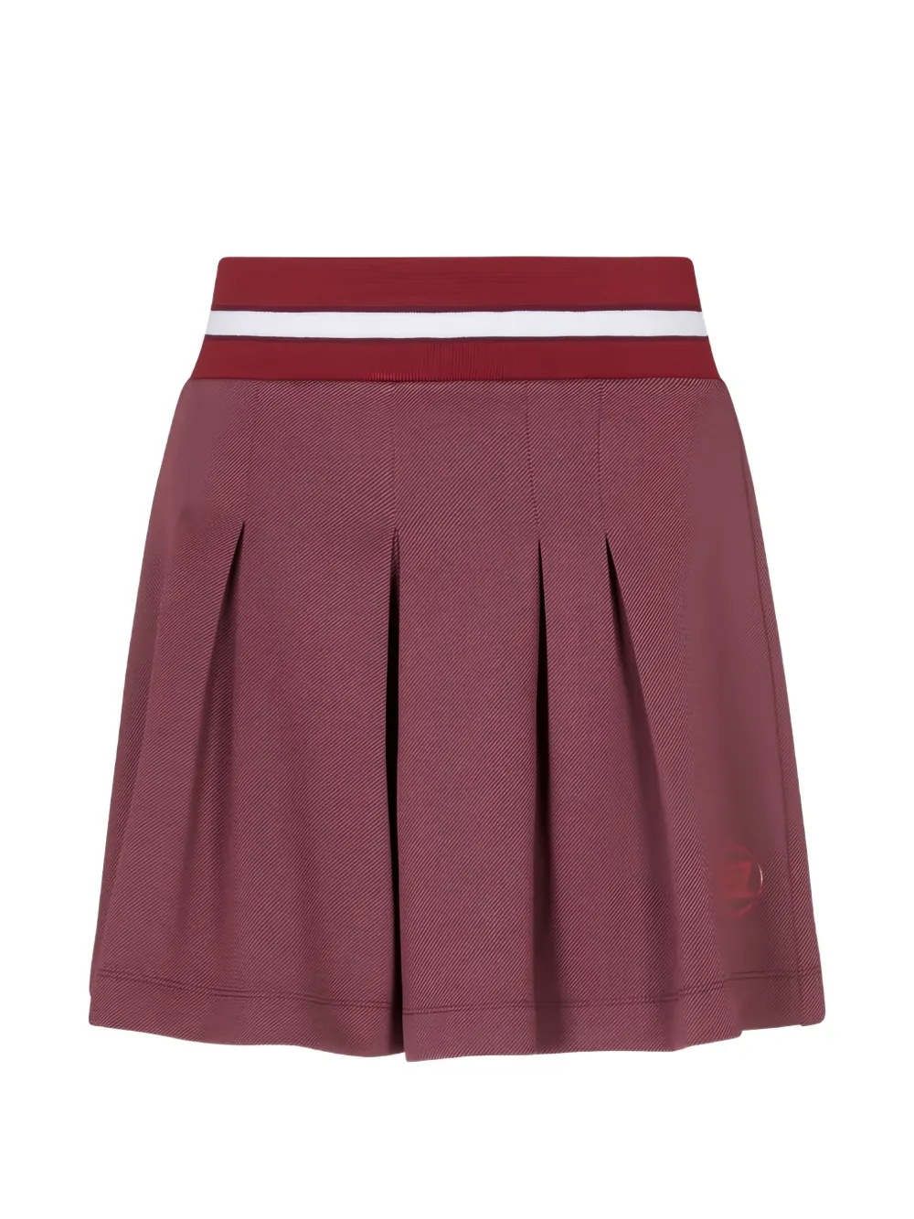 Ea7 Emporio Armani pleated logo-print mini skirt - Rosso
