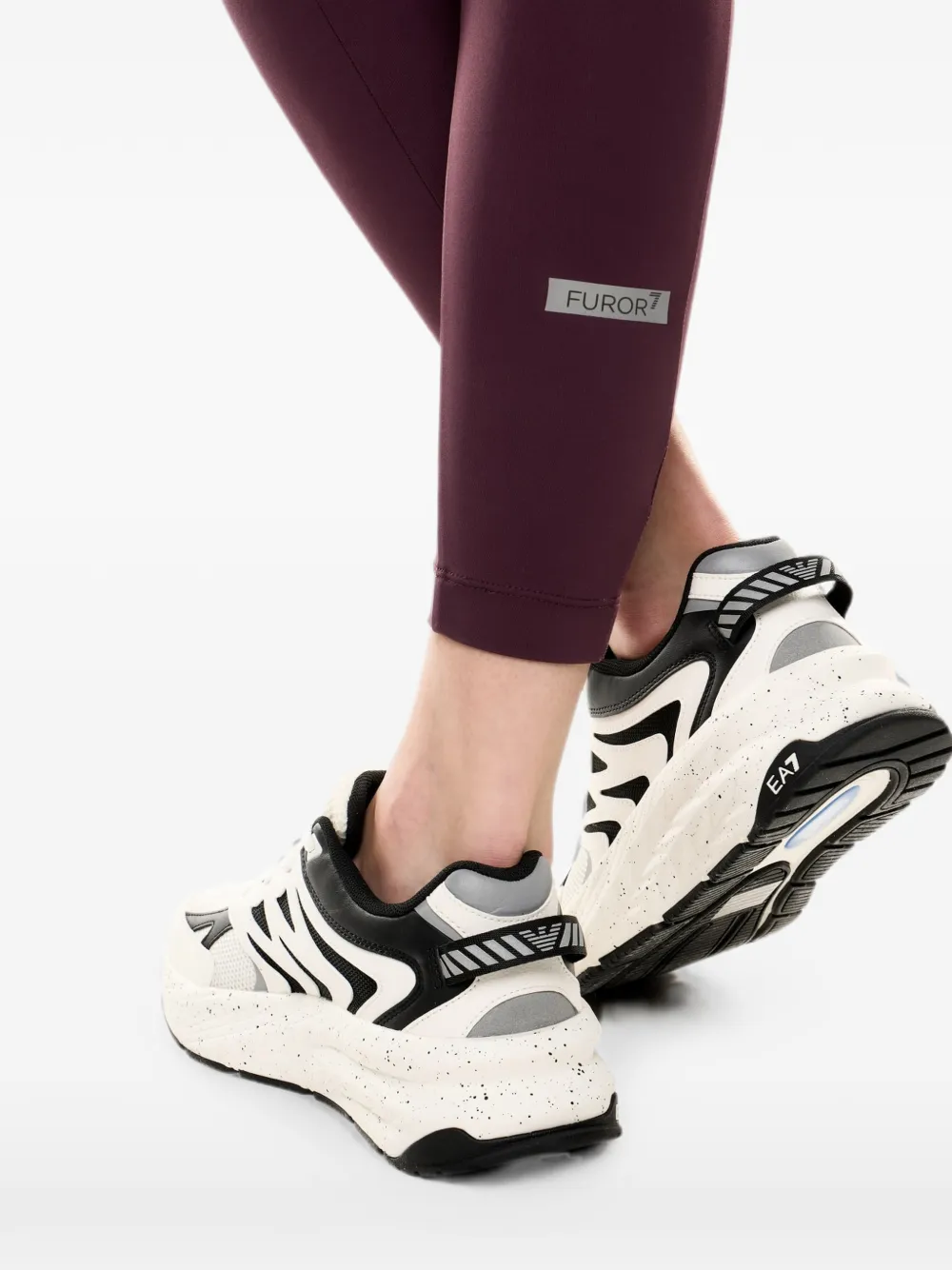 Ea7 Emporio Armani Legging met logoprint Rood