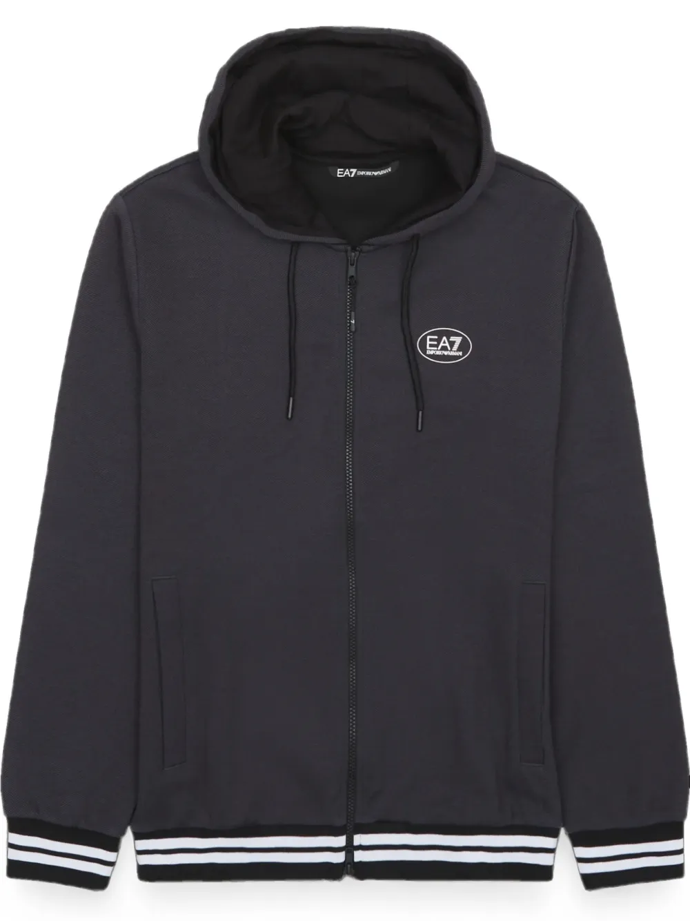 Ea7 Emporio Armani Hoodie met rits Zwart