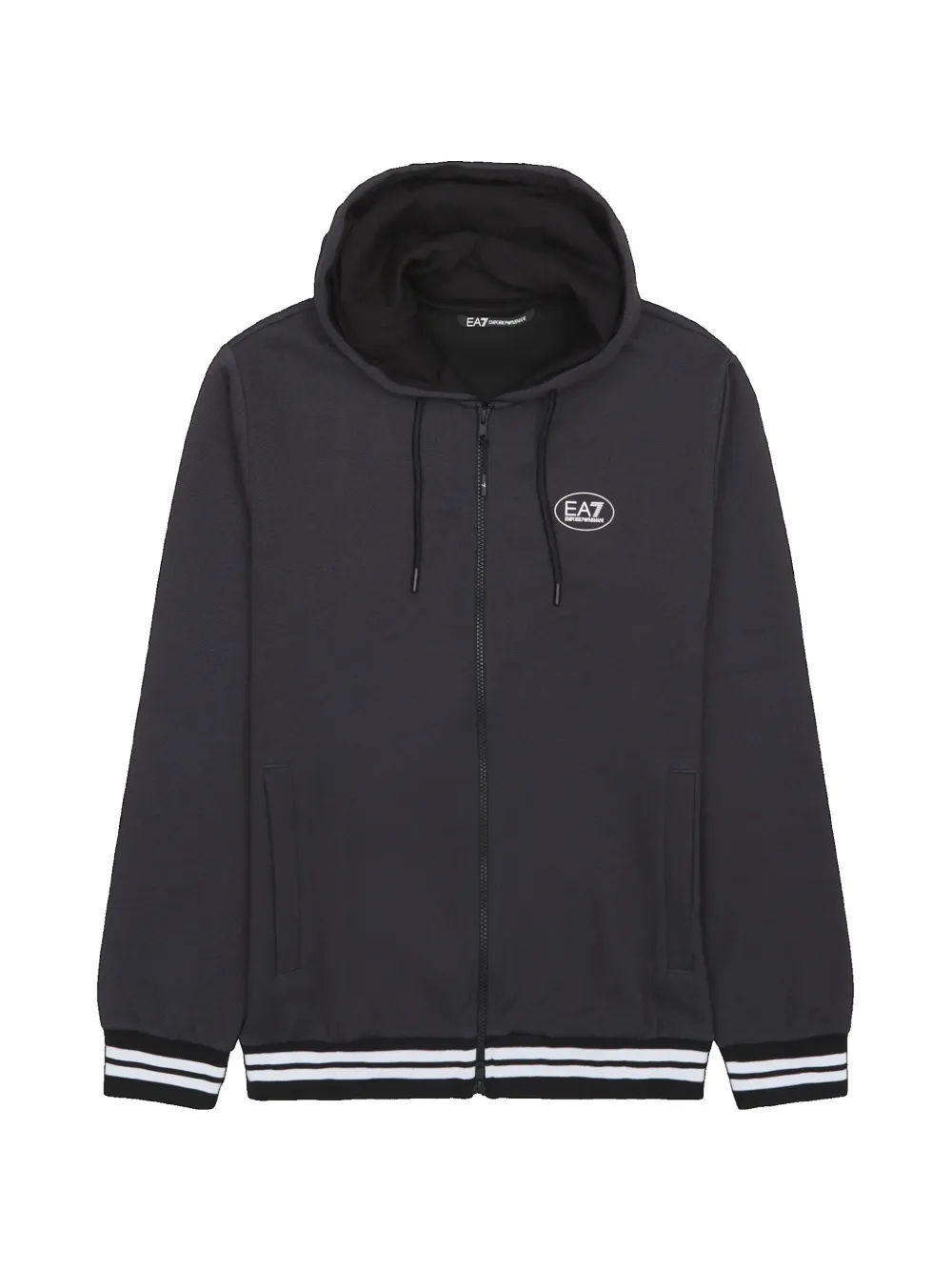 Ea7 Emporio Armani zip-up hoodie - Nero
