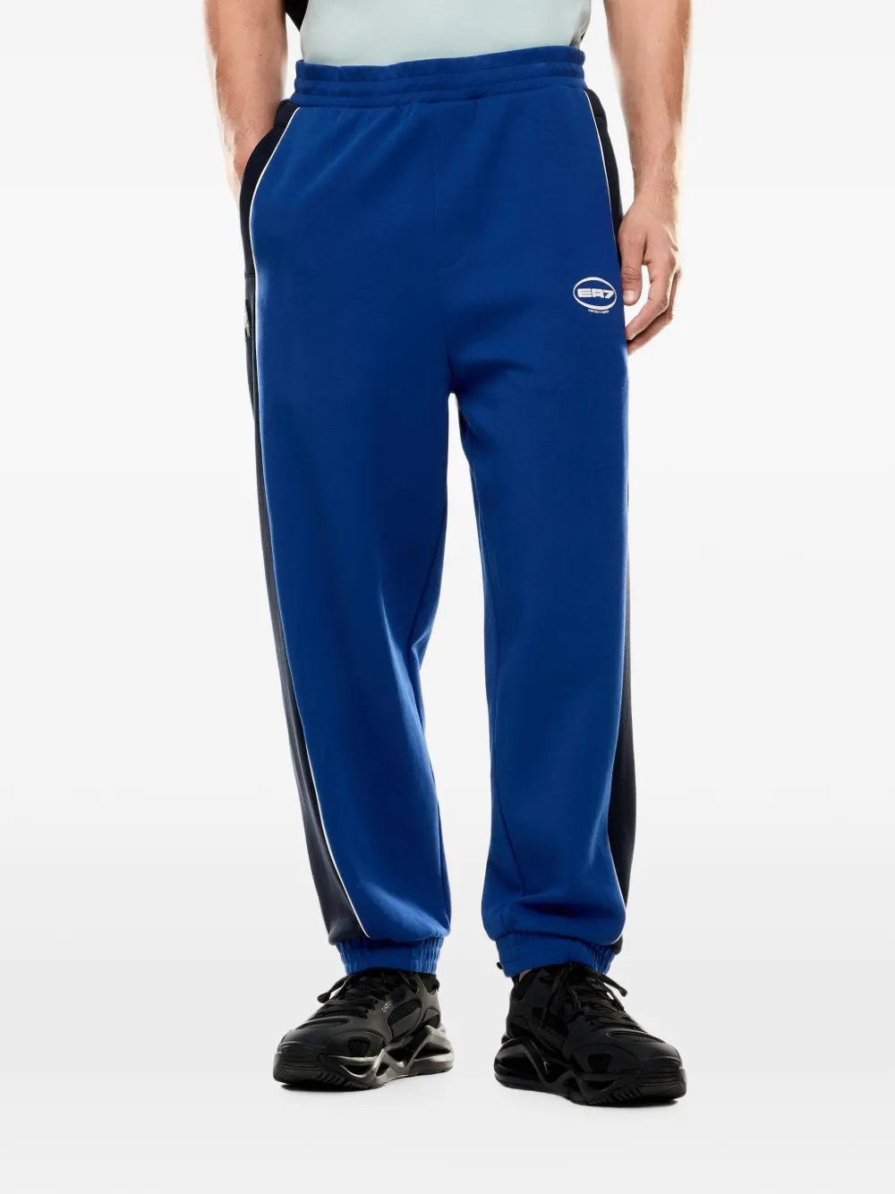 Ea7 Emporio Armani Trainingsbroek met zijstreep Blauw