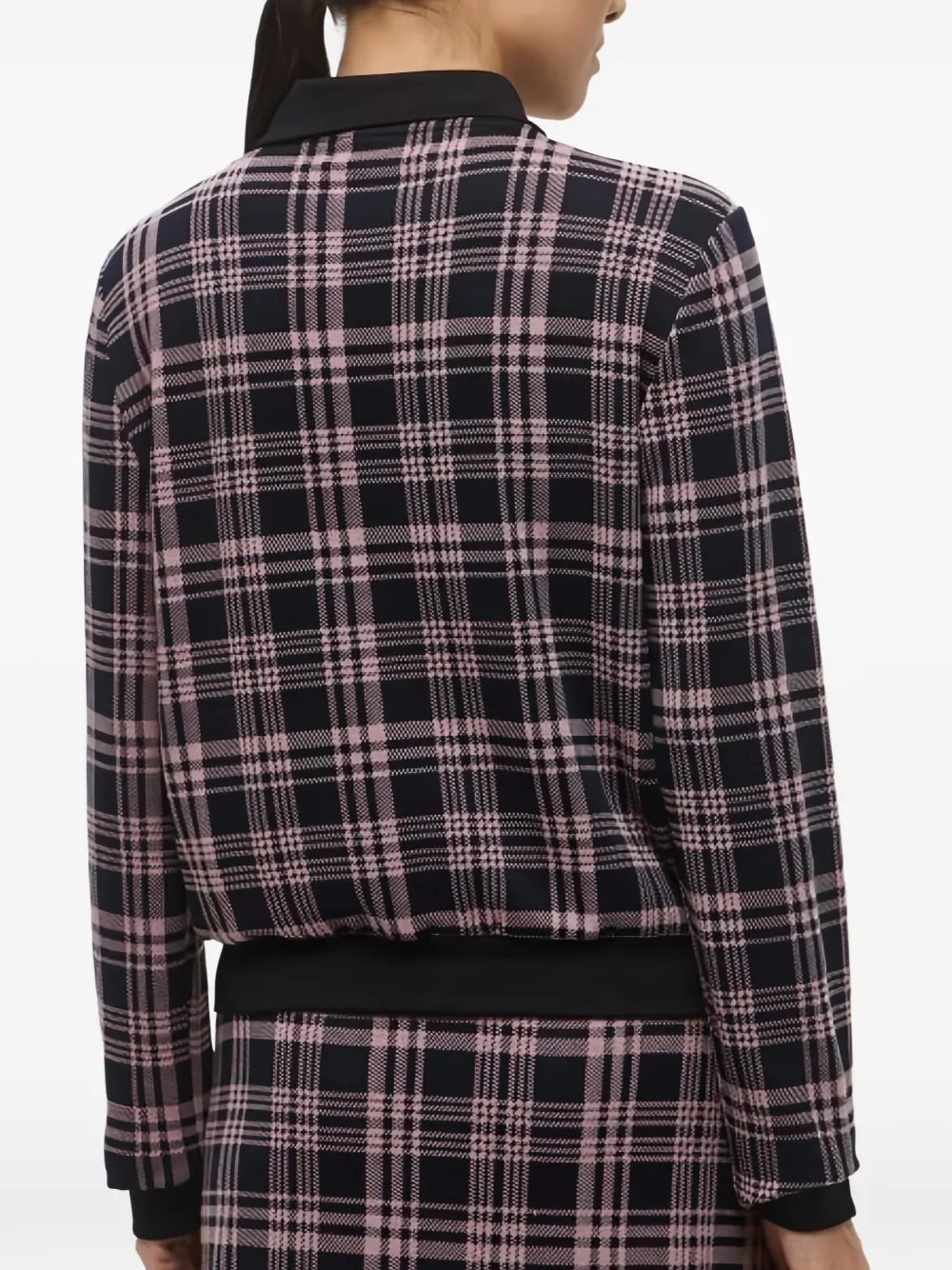Ea7 Emporio Armani Geruit jack Zwart