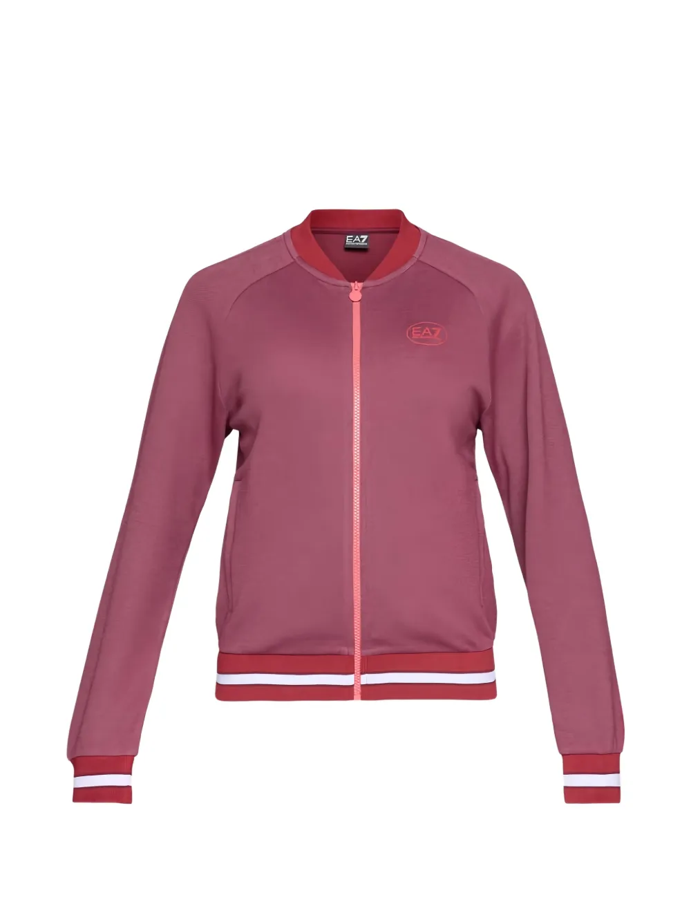 Ea7 Emporio Armani logo-print zip-up track jacket - Rosa