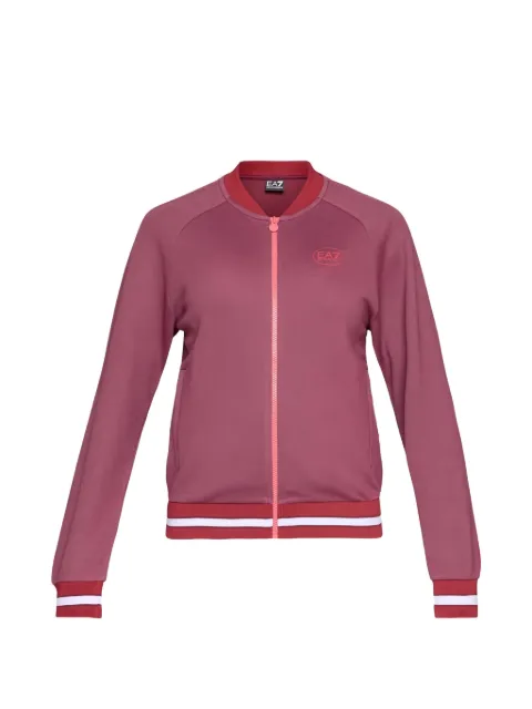Ea7 Emporio Armani logo-print zip-up track jacket