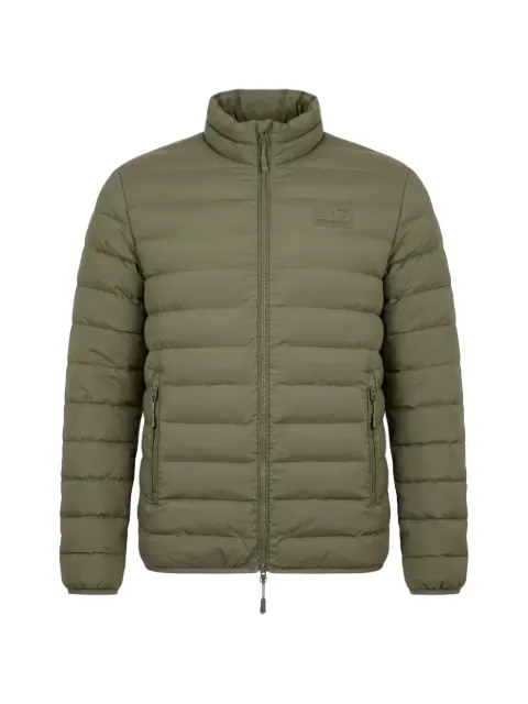 Ea7 Emporio Armani quilted logo-patch jacket