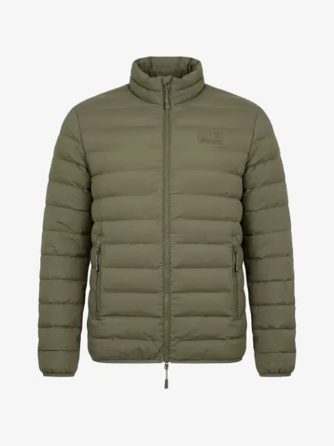 Ea7 Emporio Armani quilted logo-patch jacket