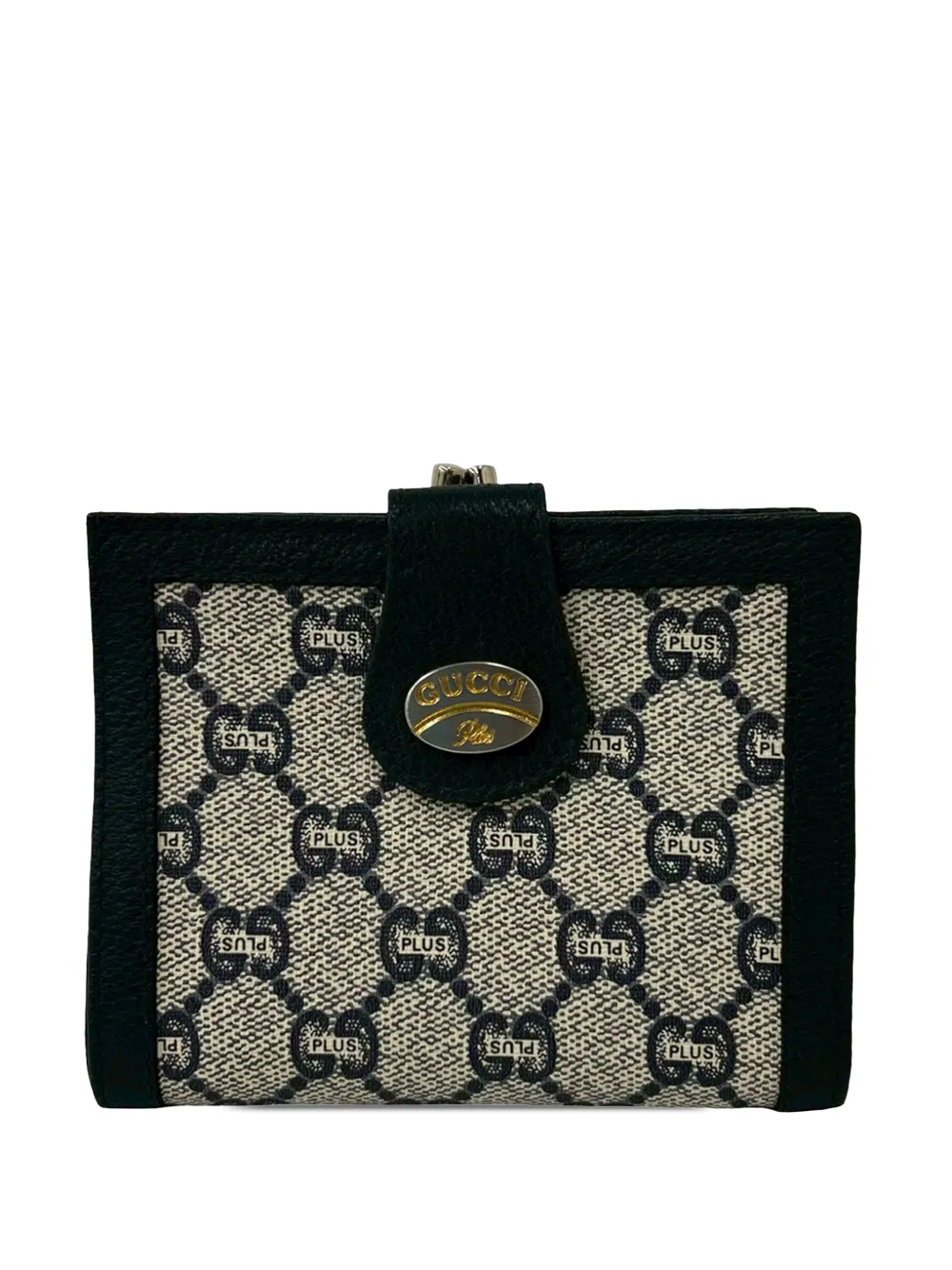 Gucci Pre-Owned Portafoglio bi-fold piccolo in tessuto GG Supreme Plus Web XX secolo - Toni neutri