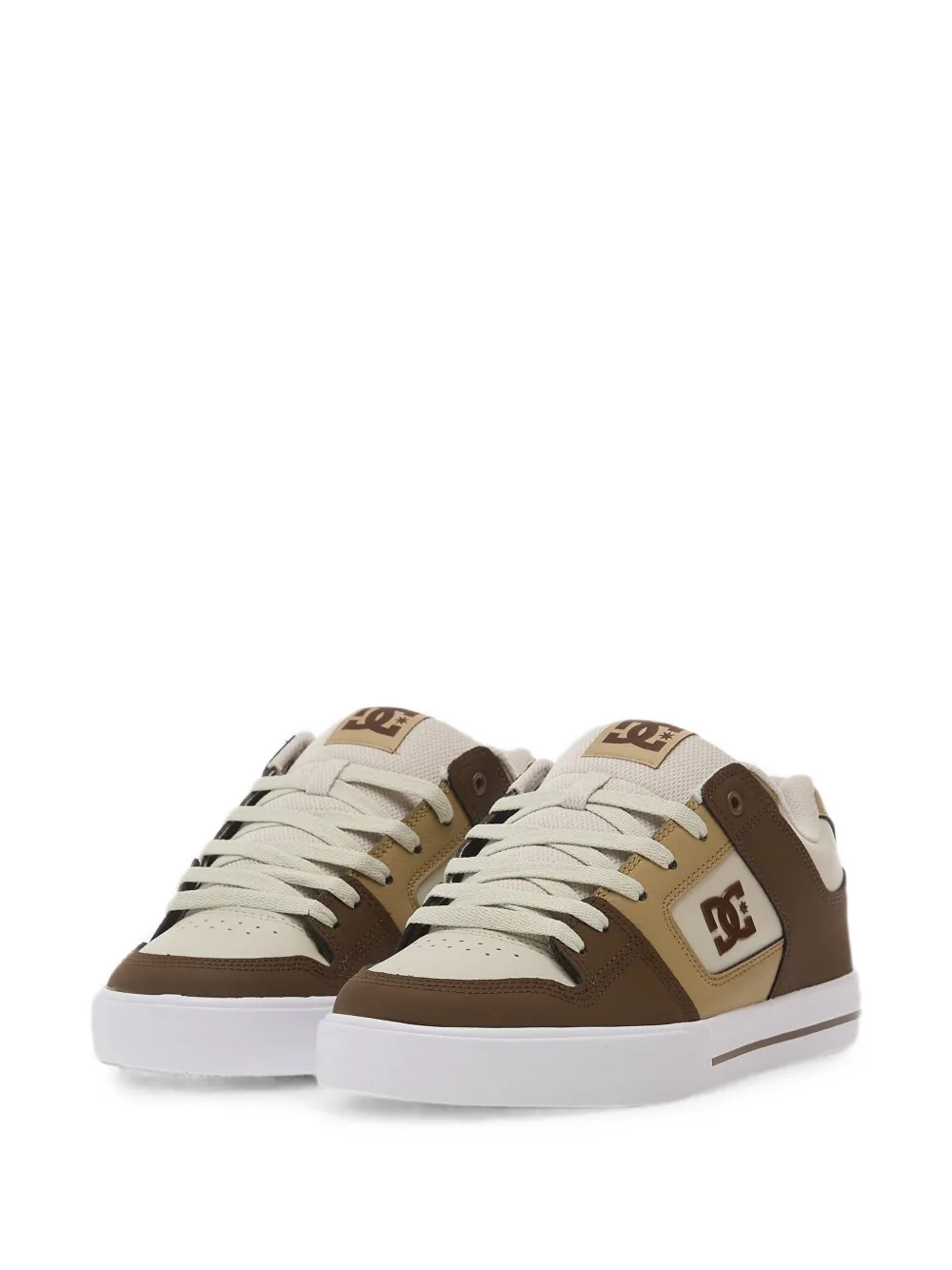 DC Shoes Pure sneakers met logo-patch en vlakken Bruin