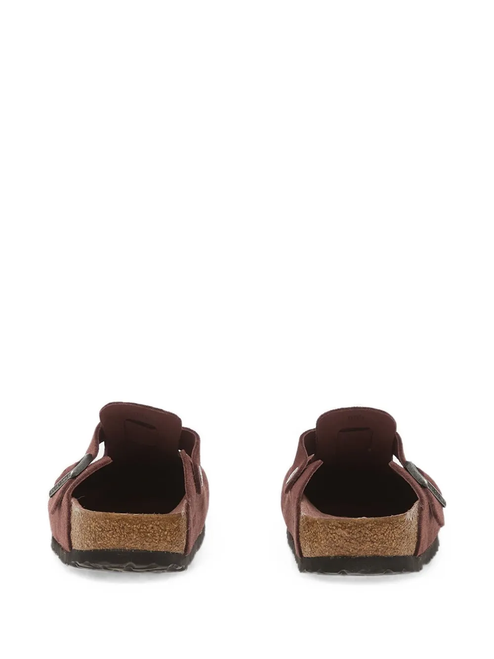 Birkenstock Boston buckle-fastening suede clogs Bruin
