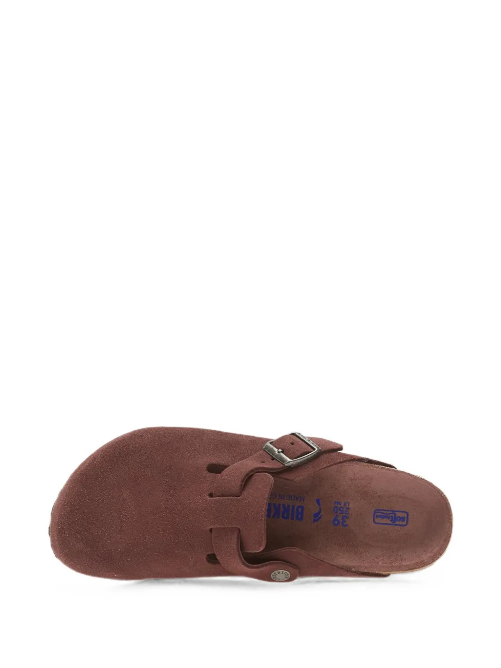 Birkenstock Boston buckle-fastening suede clogs Bruin