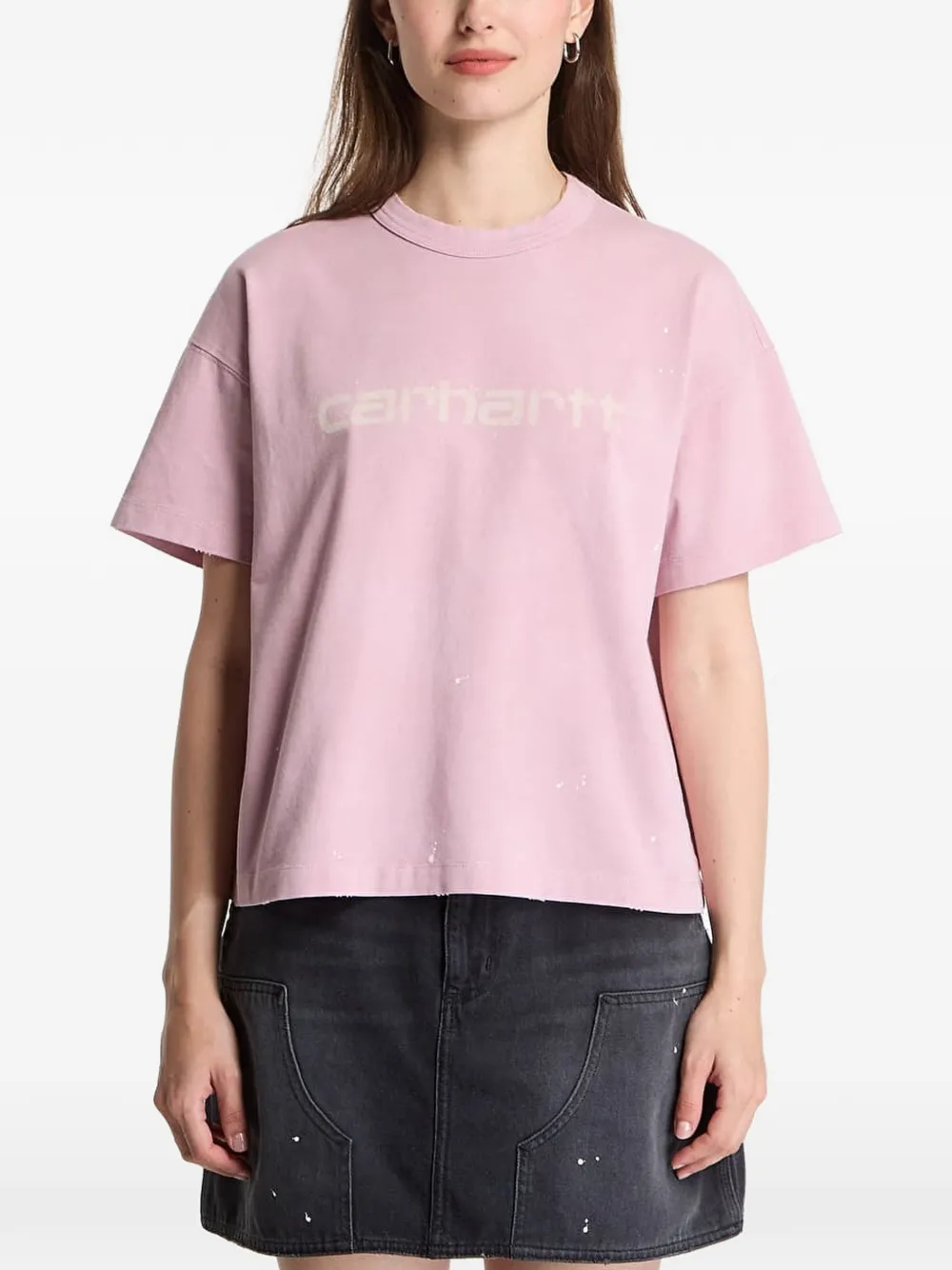 Carhartt WIP Painter splatter-effect logo-print T-shirt - Rosa