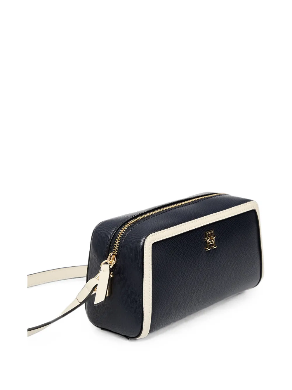 Tommy Hilfiger Schoudertas met monogram en logo-plakkaat Blauw