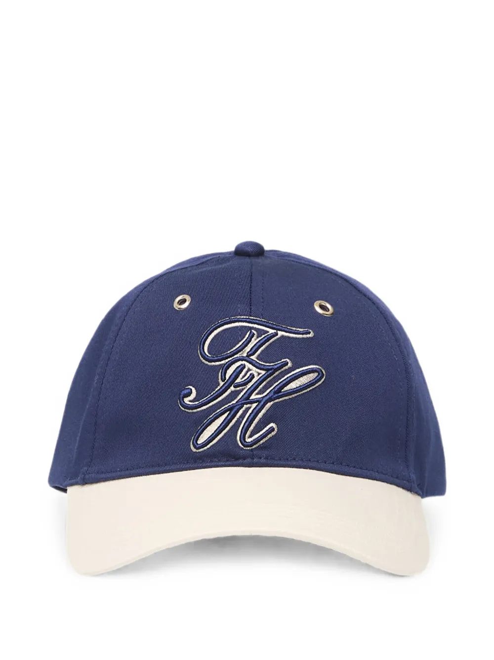Tommy Hilfiger monogram-embroidered cotton baseball cap - Blu