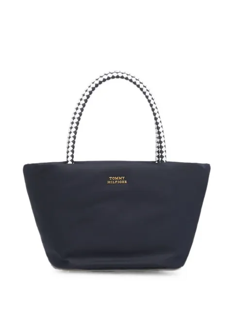 Tommy Hilfiger woven-handle marina bucket tote bag