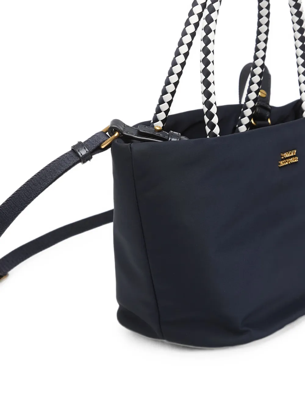 Tommy Hilfiger Marina shopper met geweven handvat Blauw