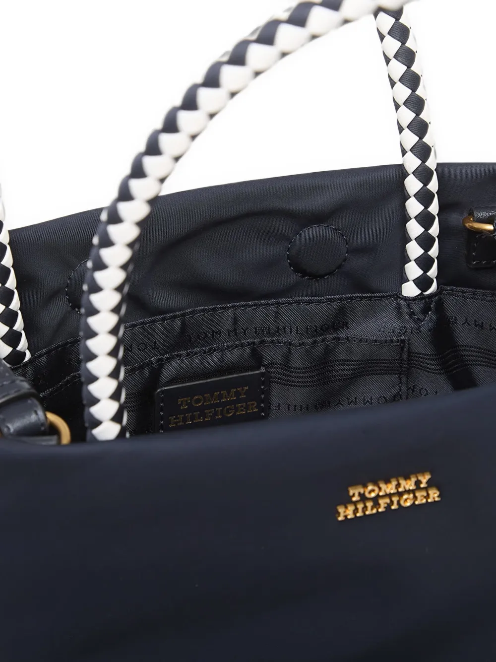 Tommy Hilfiger Marina shopper met geweven handvat Blauw