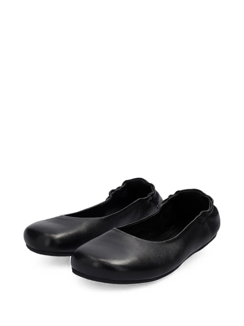 GROUNDIES elasticated leather ballet flats - Nero
