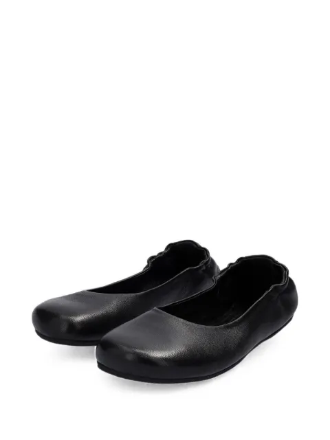GROUNDIES elasticated leather ballet flats