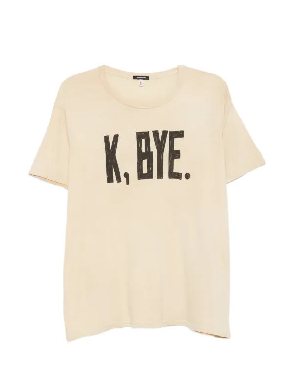 R13 K Bye Boy T-shirt in Neutrals