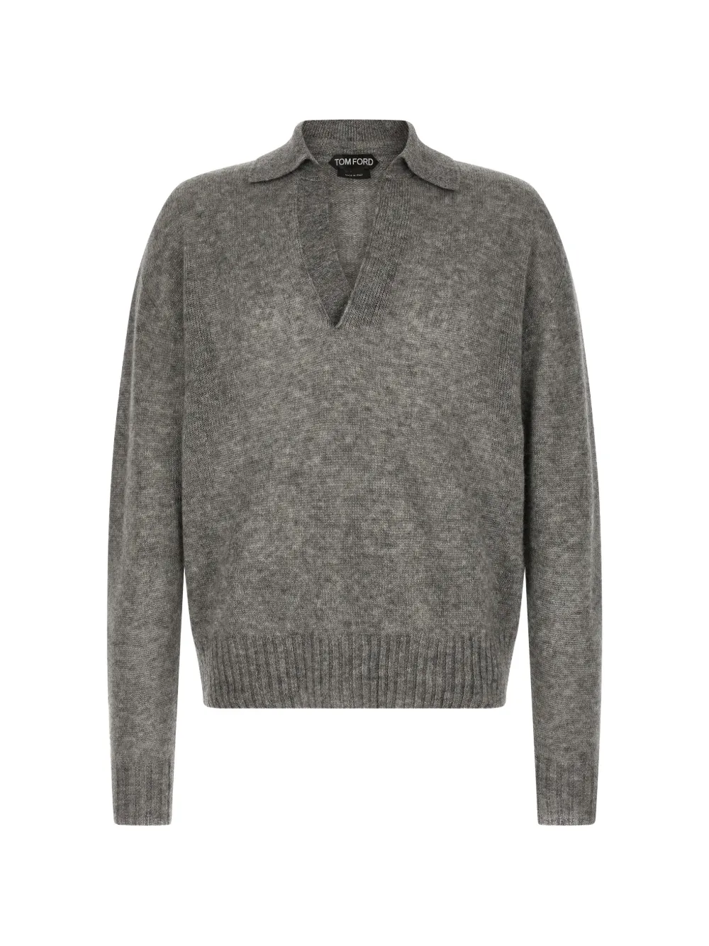 TOM FORD polo-collar sweater - Grey