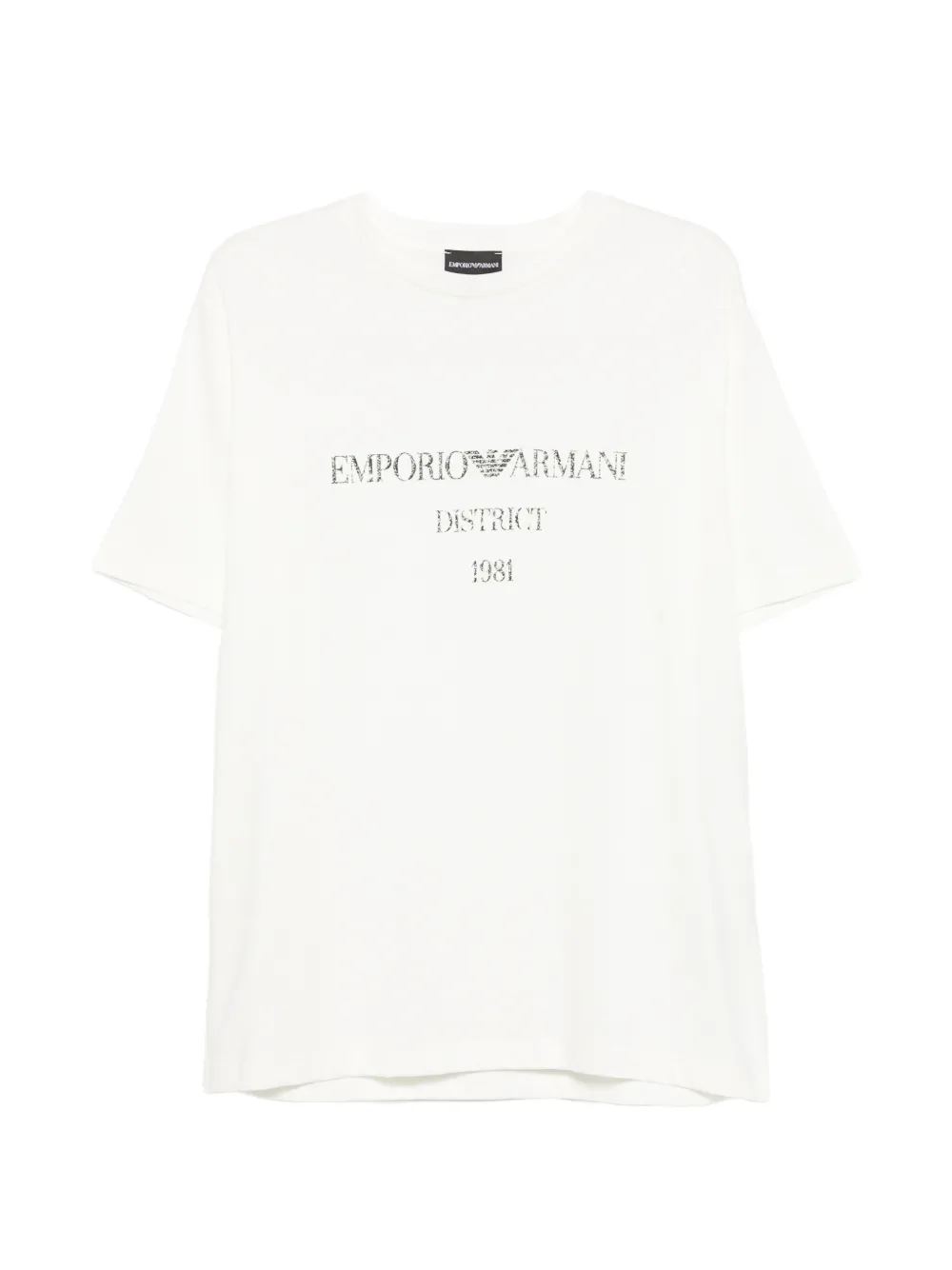 Emporio Armani logo-print crew-neck T-shirt - Bianco