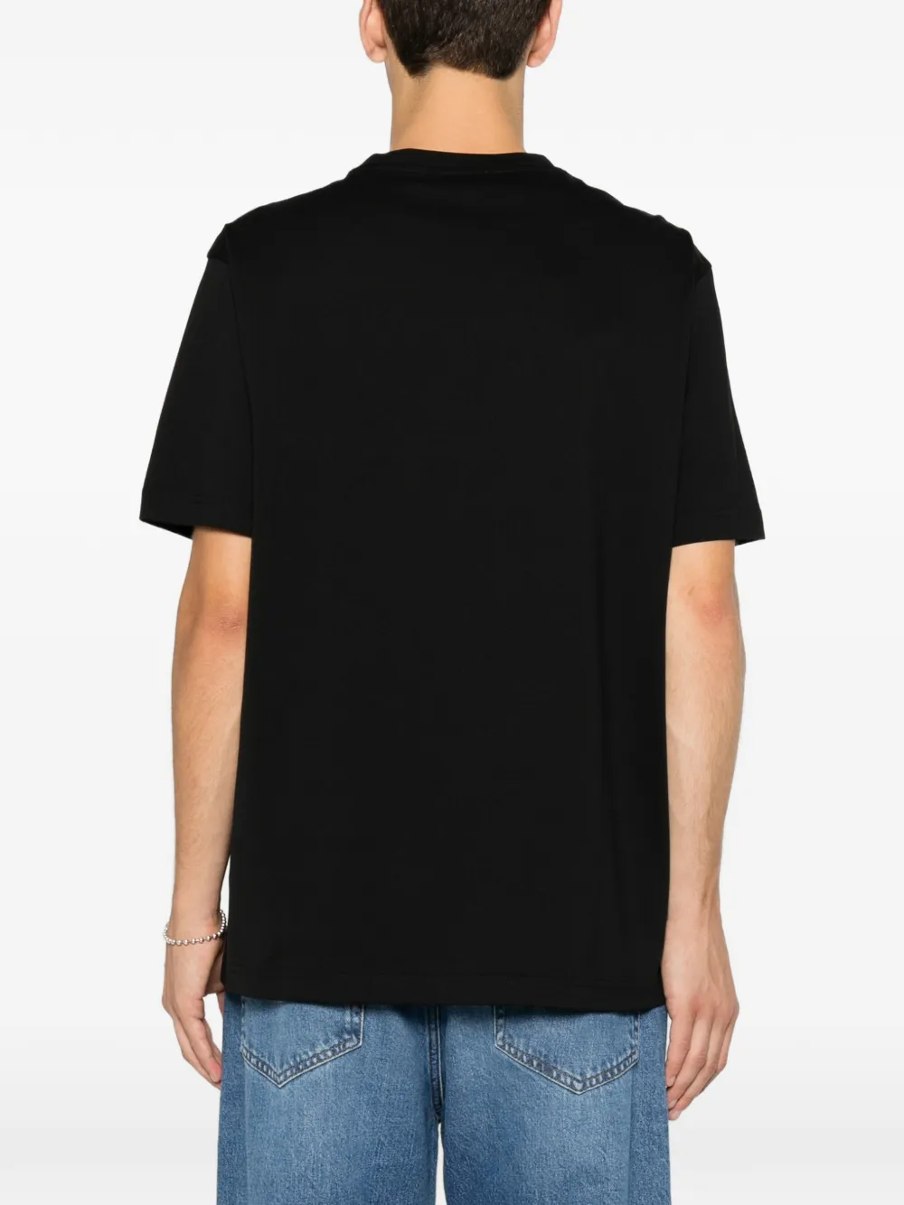 Emporio Armani T-shirt met logoprint met ronde hals Zwart