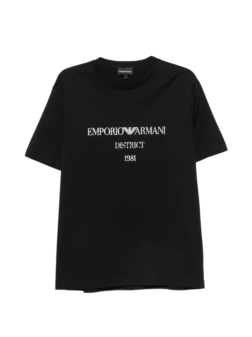 Emporio Armani logo-print crew-neck T-shirt - Nero