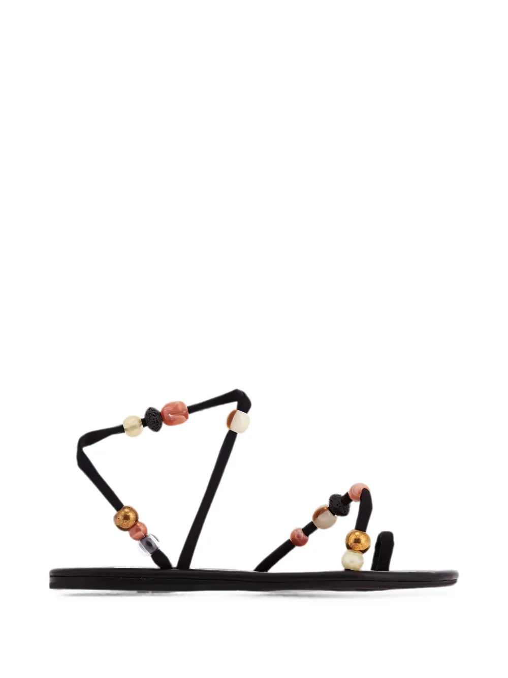 Ancient Greek Sandals Eleftheria bead-embellished sandals - Nero