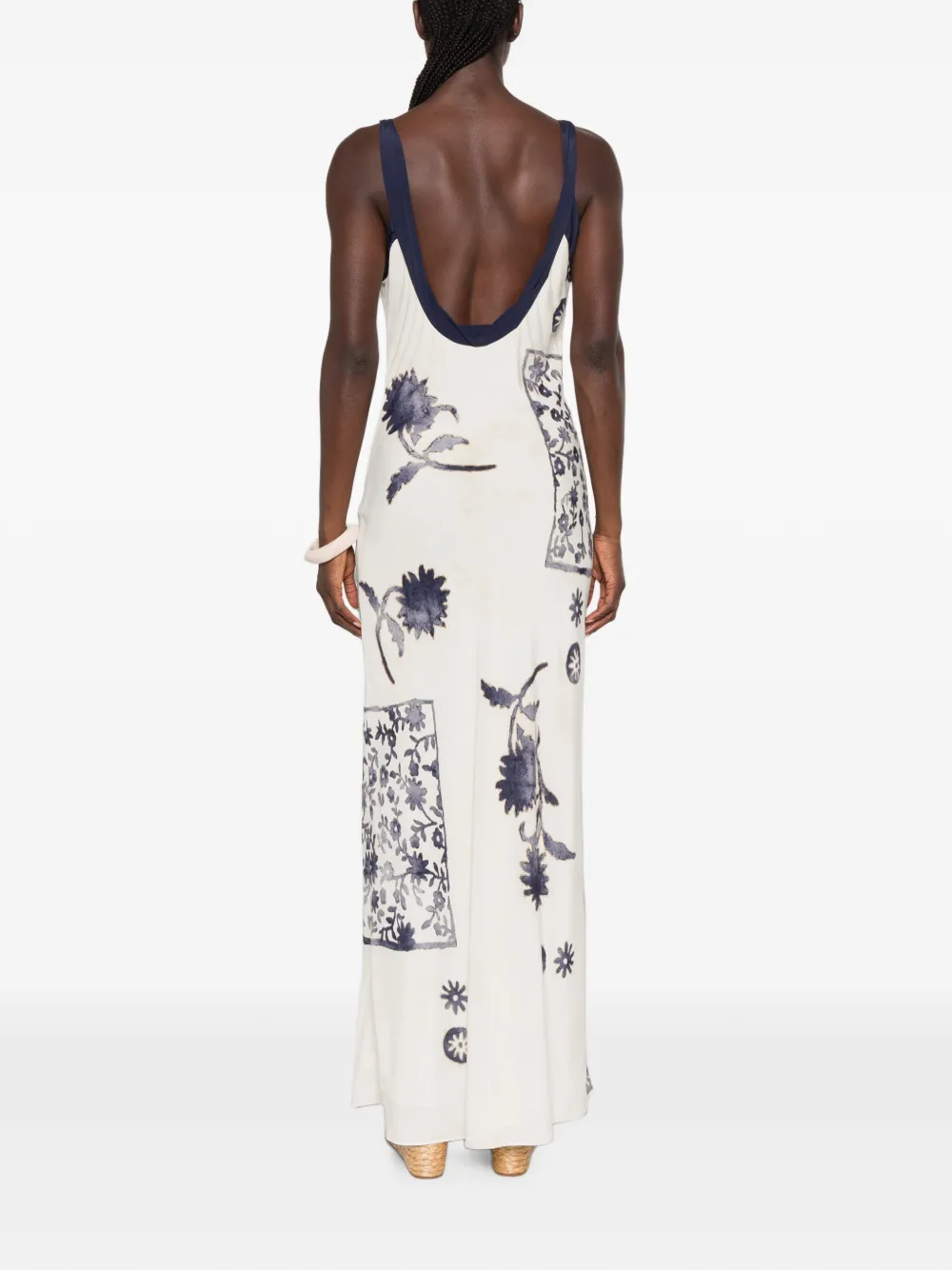 SIR. Jurk met bloemenprint Beige