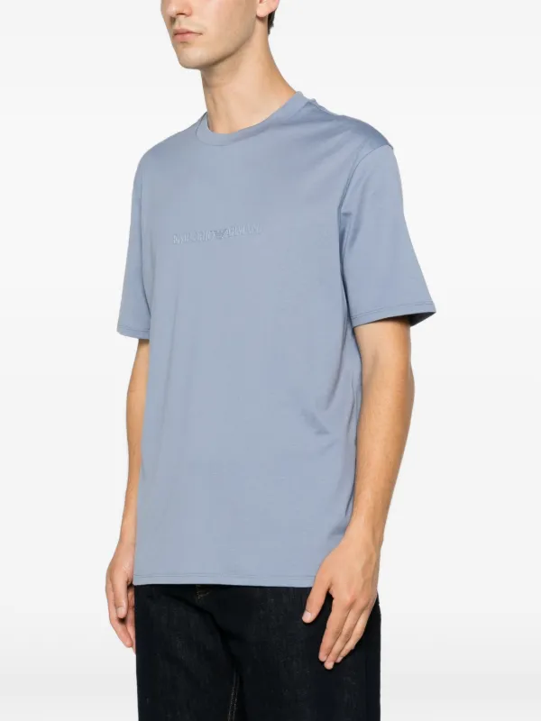 Emporio Armani ロゴ Tシャツ | ブルー | FARFETCH JP