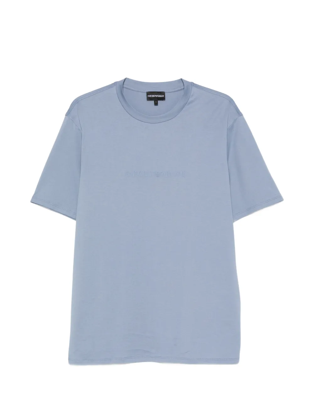 Emporio Armani logo-print crew-neck T-shirt - Blau