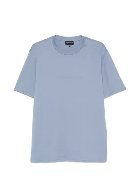 Emporio Armani playera con cuello redondo y logo estampado