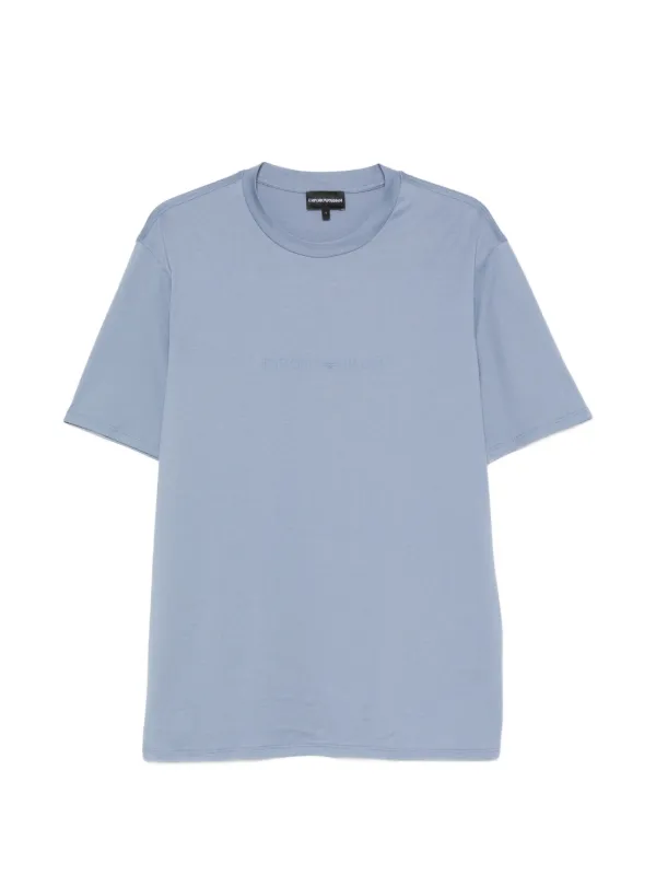 Emporio Armani ロゴ Tシャツ | ブルー | FARFETCH JP
