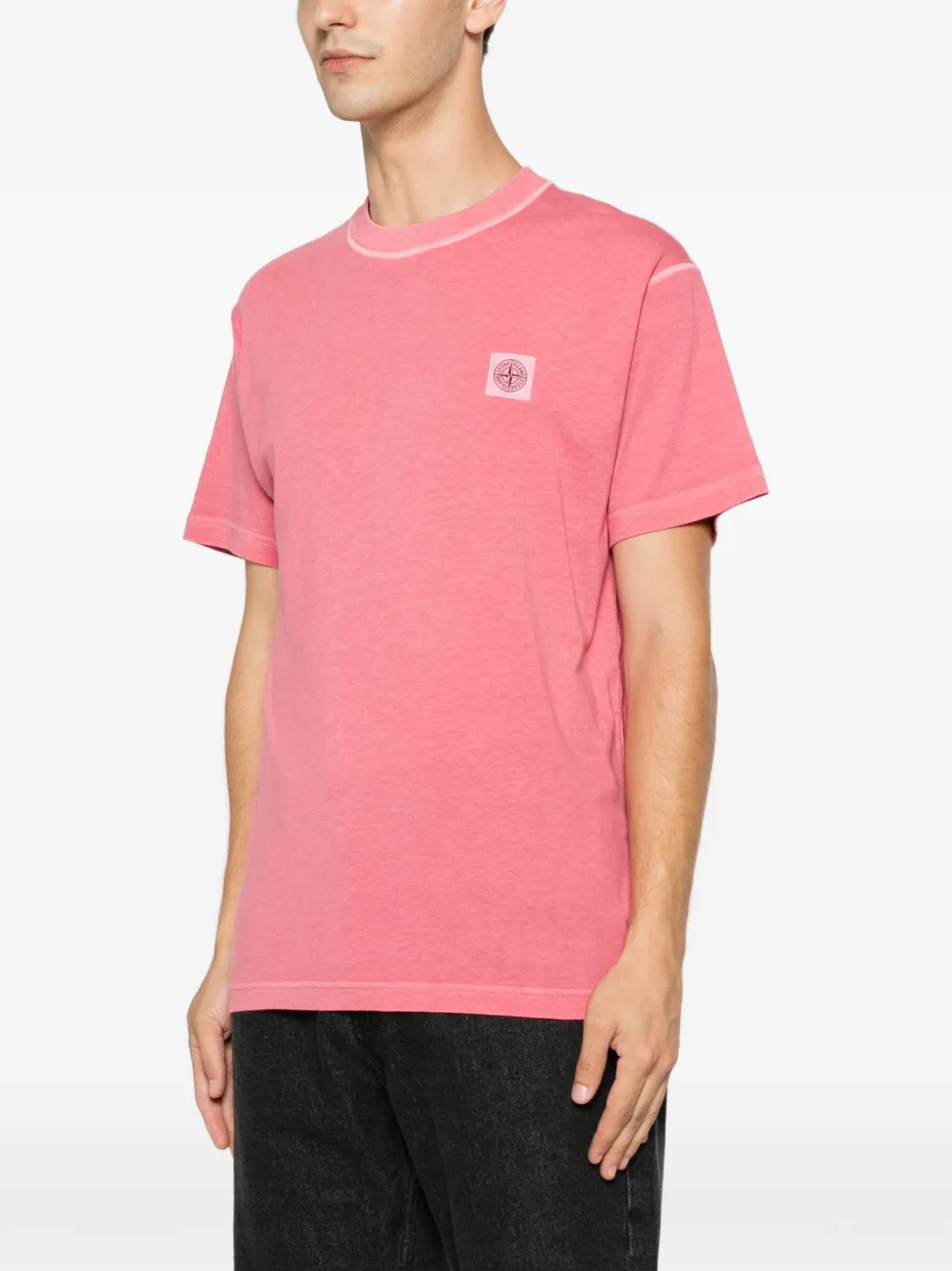 Stone Island Jersey T-shirt met biologisch katoen Roze