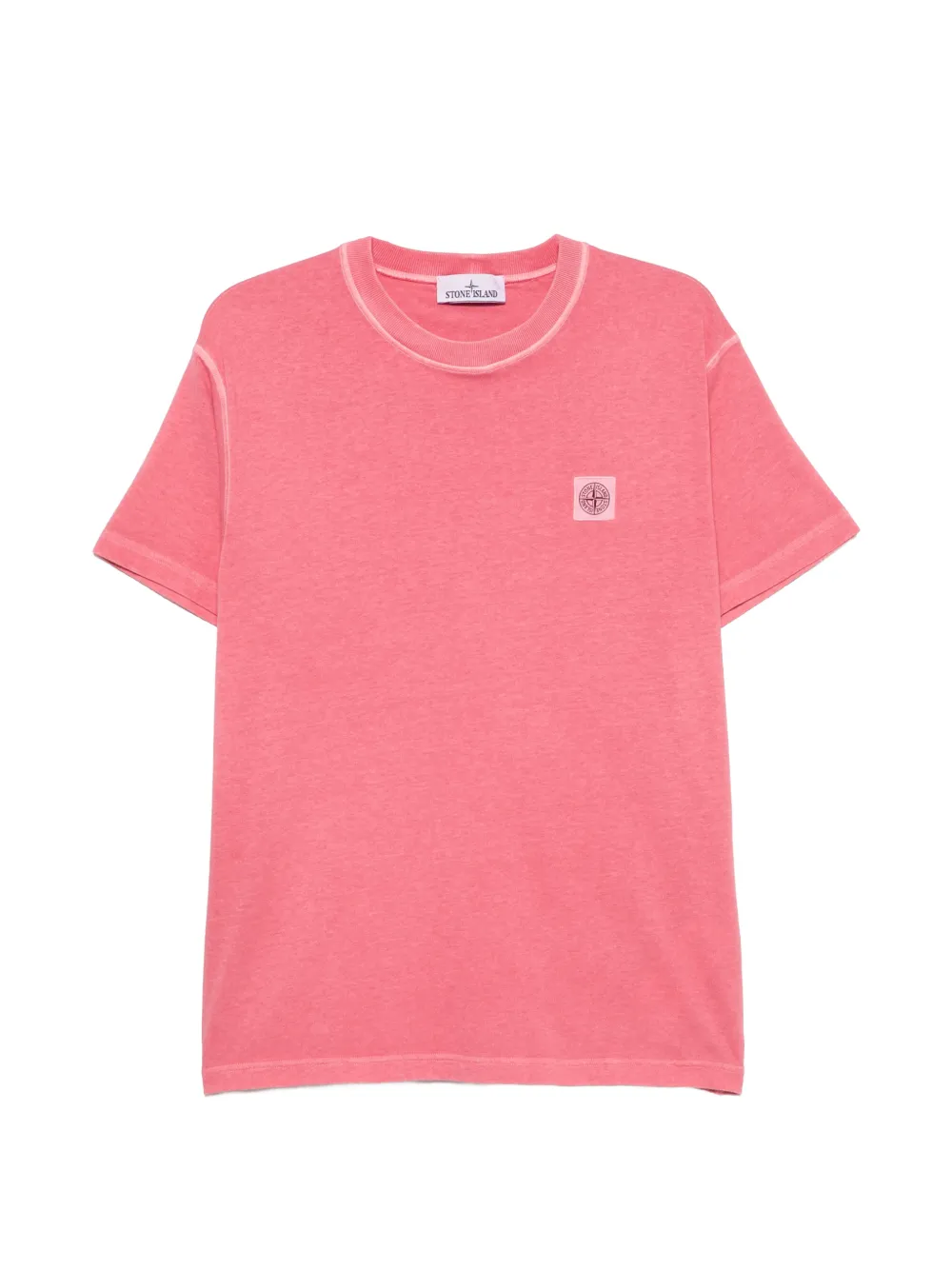 Stone Island logo-patch T-shirt - Rosa