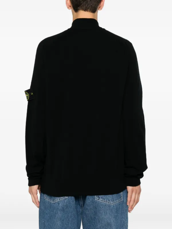 Stone Island quarter-zip Sweater | Black | FARFETCH