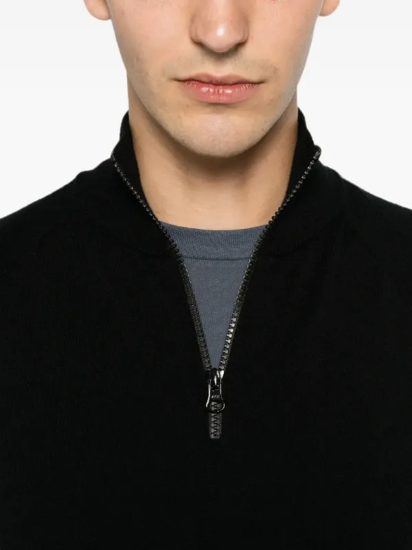 Stone Island quarter-zip Sweater | Black | FARFETCH